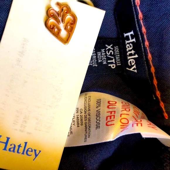 NWT HATLEY Selena Boho Tunic Dress Navy Silver Pineapples Tassels XS MSRP $268 - Picture 9 of 9